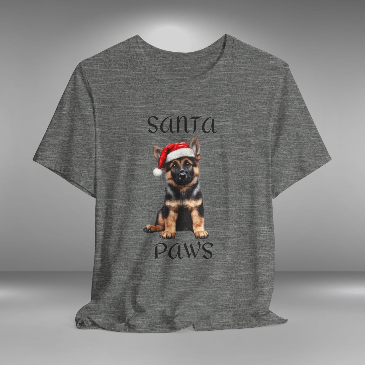 Santa Paws - German Shepherd - Christmas T-shirt