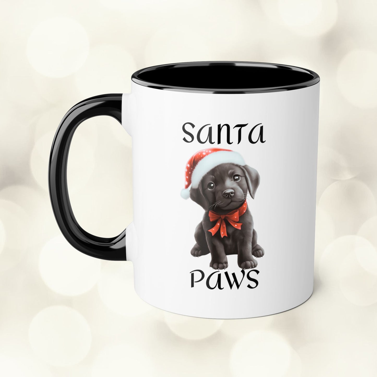 Christmas Santa Paws Mugs - Black Lab