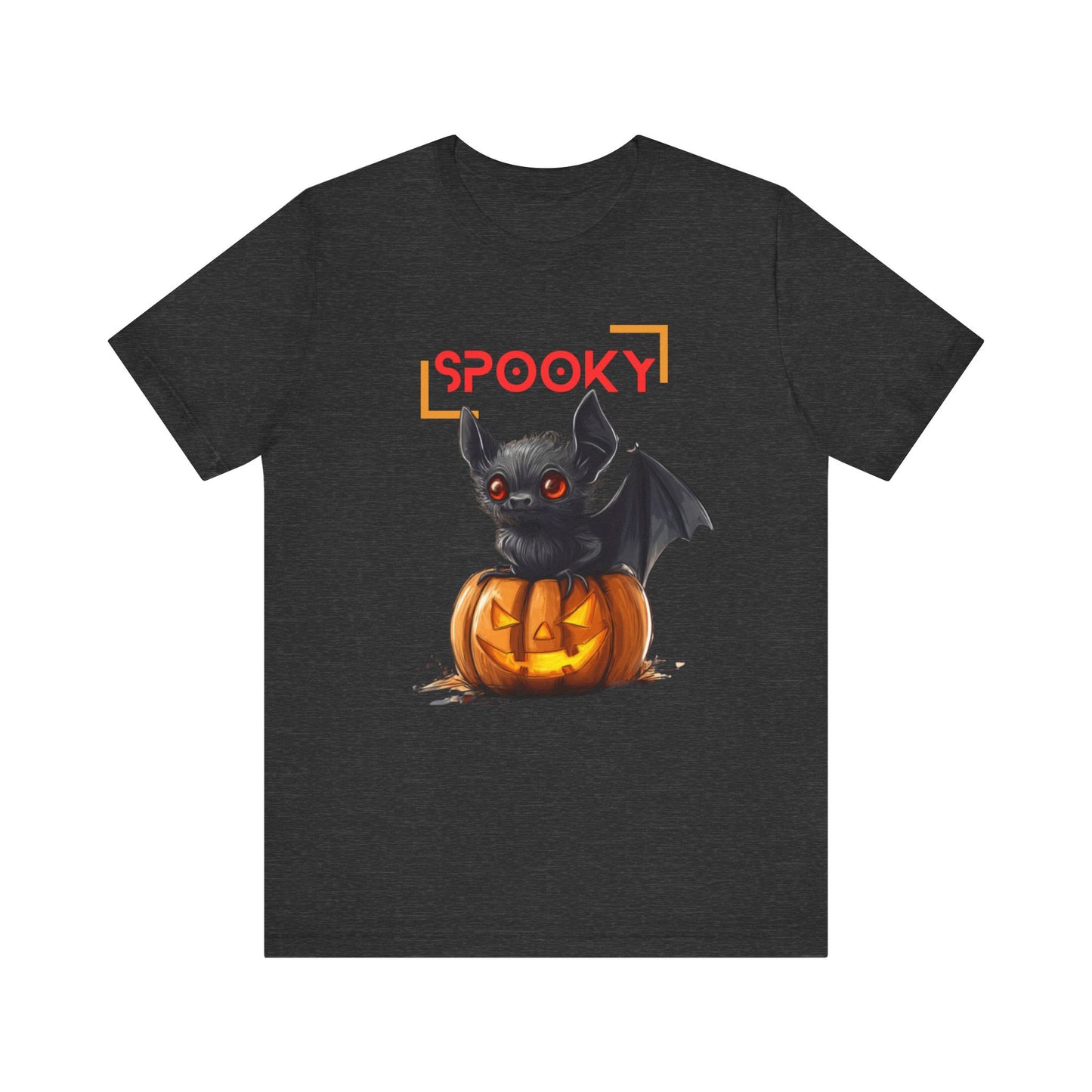 Look Fangtastic in this Spooky Bat and Pumpkin Halloween T-shirt!