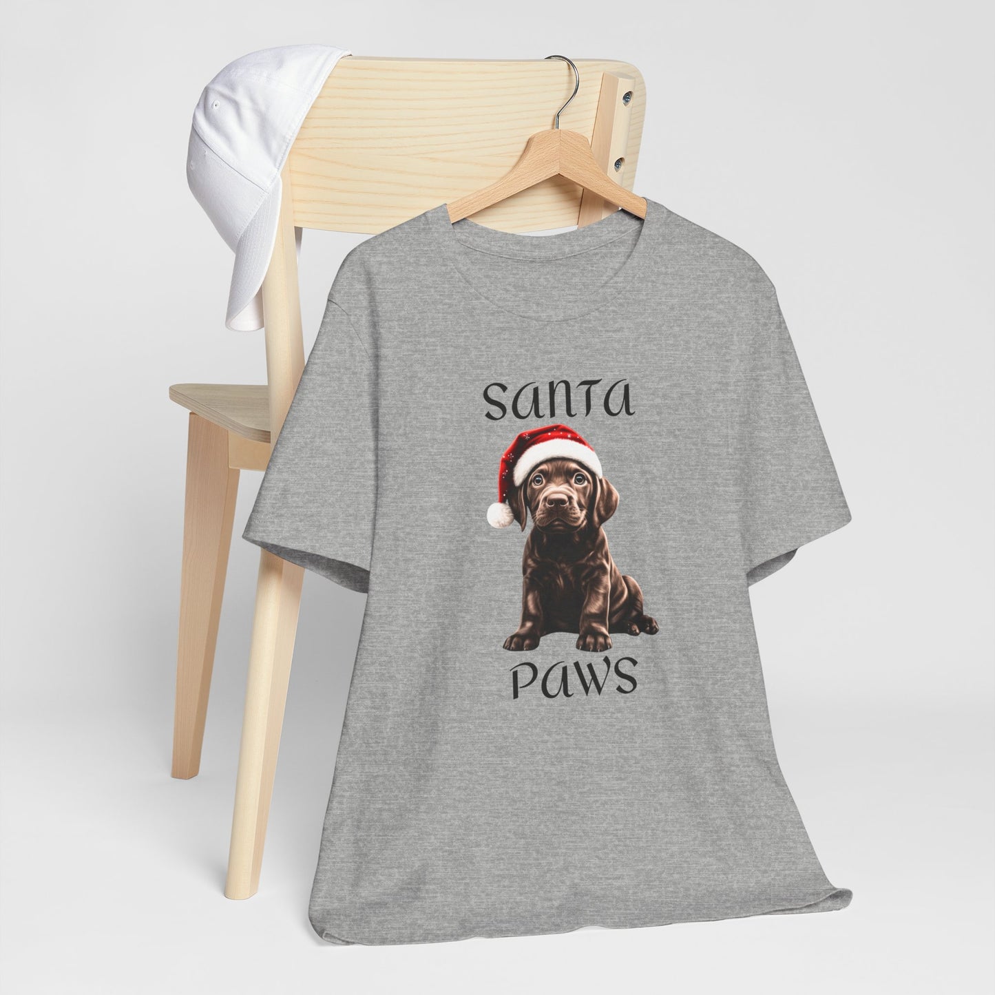 Santa Paws - Chocolate Lab - Christmas T-shirt