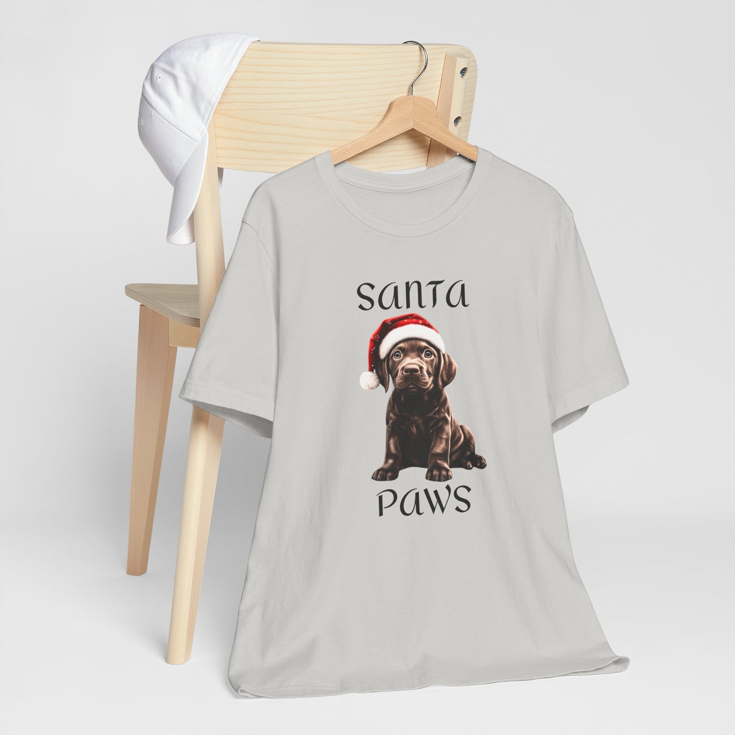 Santa Paws - Chocolate Lab - Christmas T-shirt