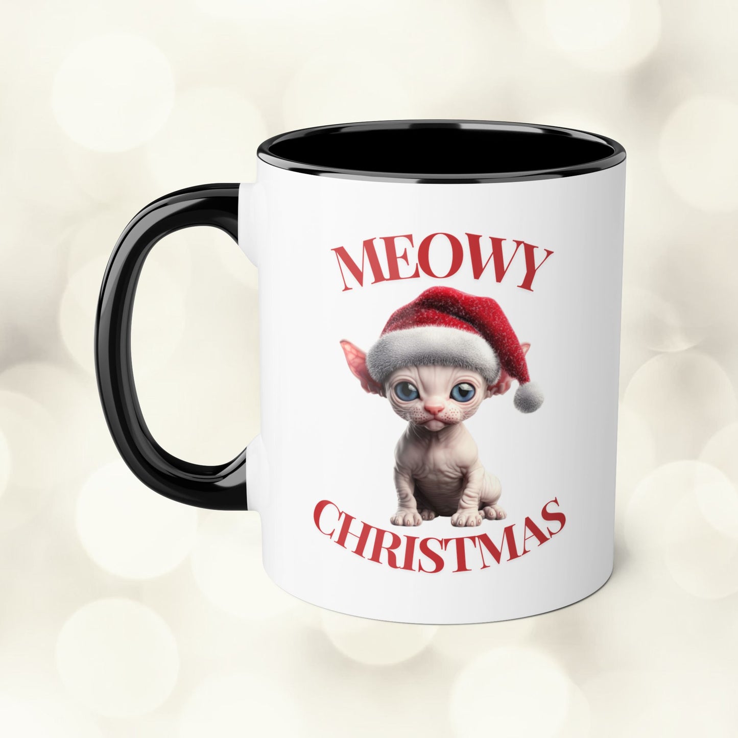 Christmas Cat Mugs - Meowy Christmas Sphynx