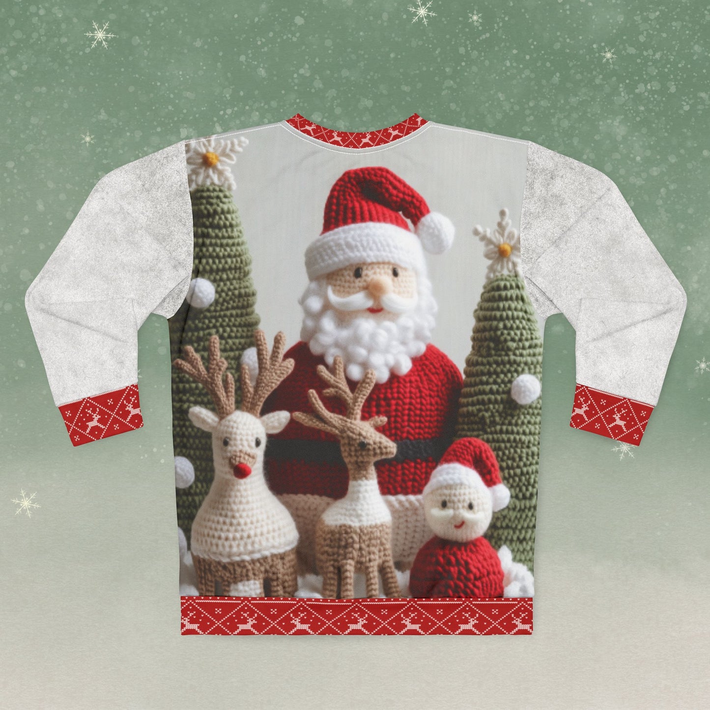 Knit Santa - All Over Print - Ugly Christmas Sweater