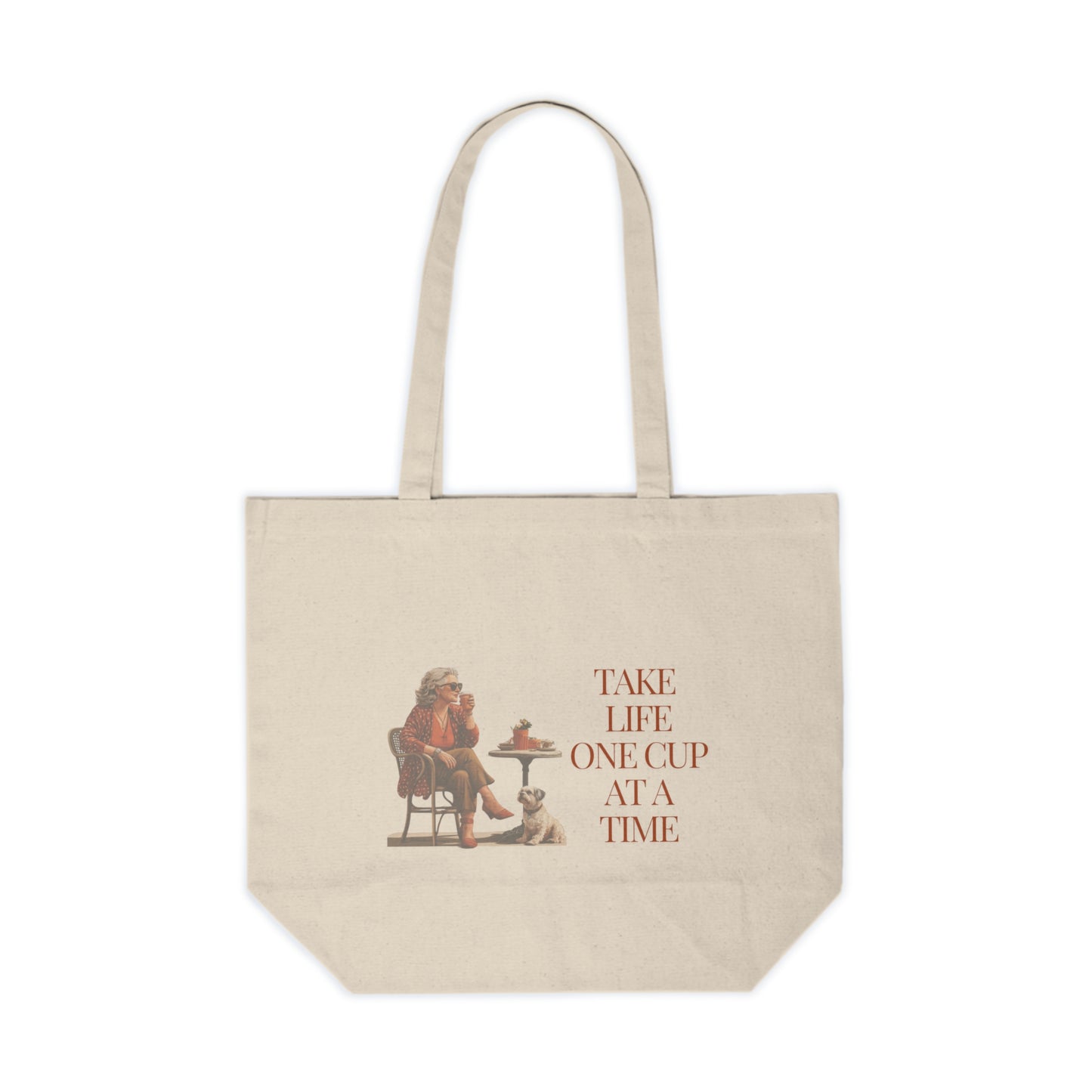 One Coffee, One Day at a time! Don't forget your Tote Bag!