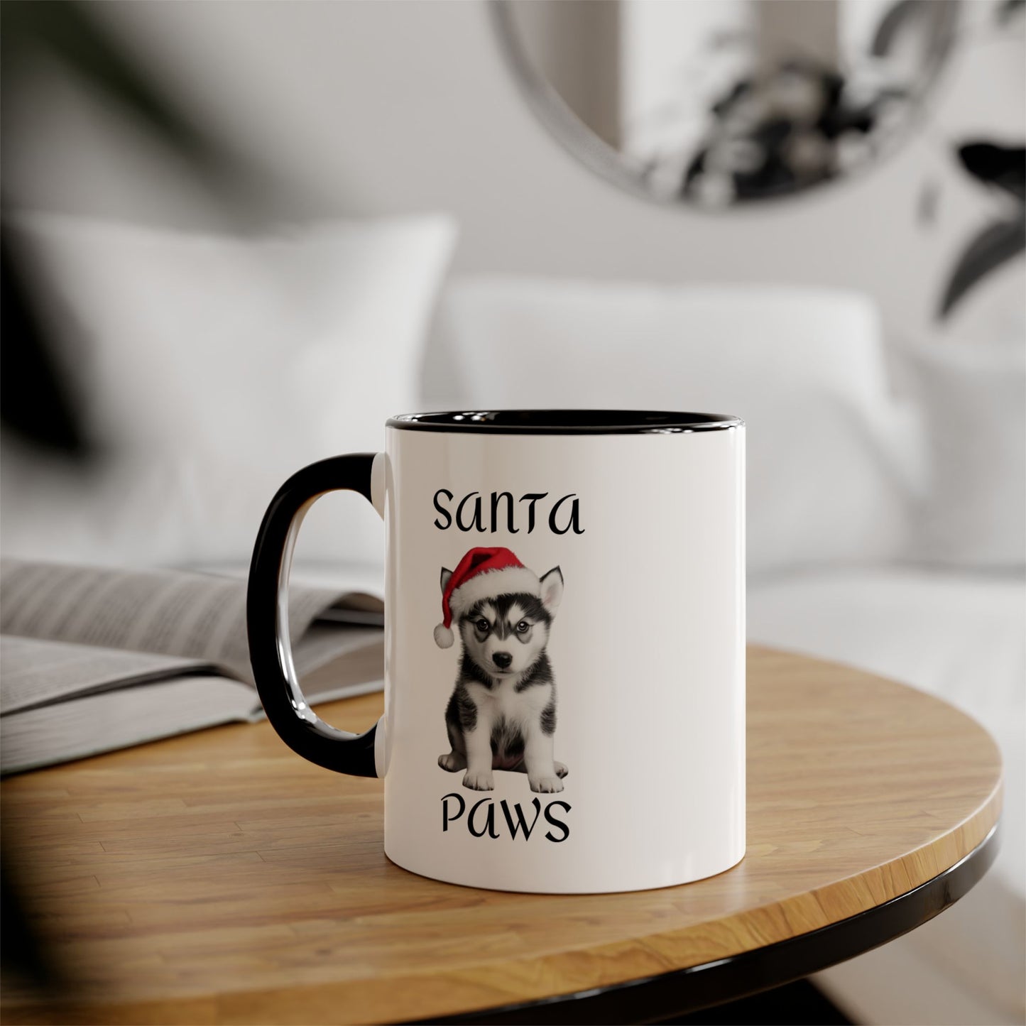 Christmas Santa Paws Mugs - Husky