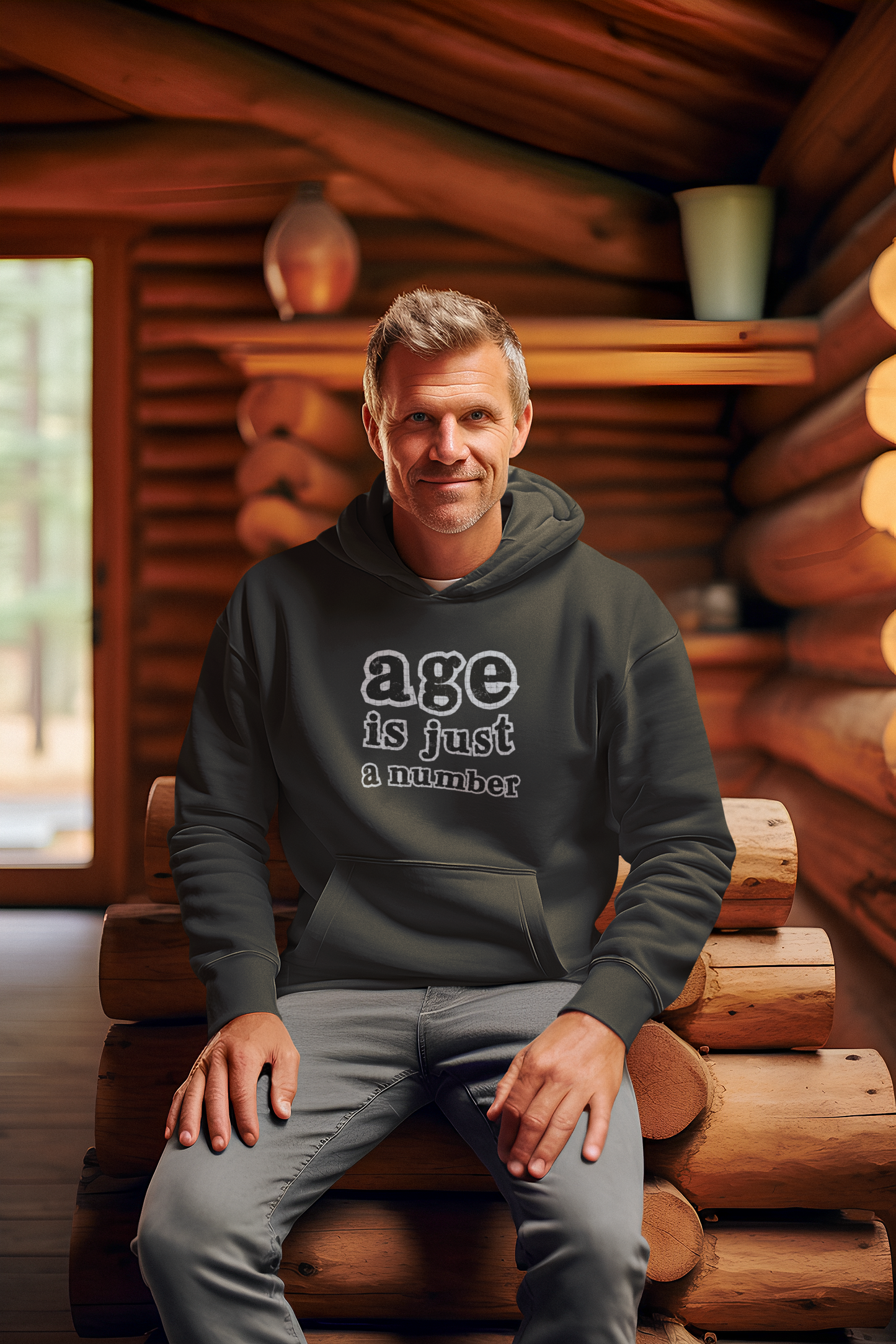 Age is Just a Number - Newsprint Hoodie