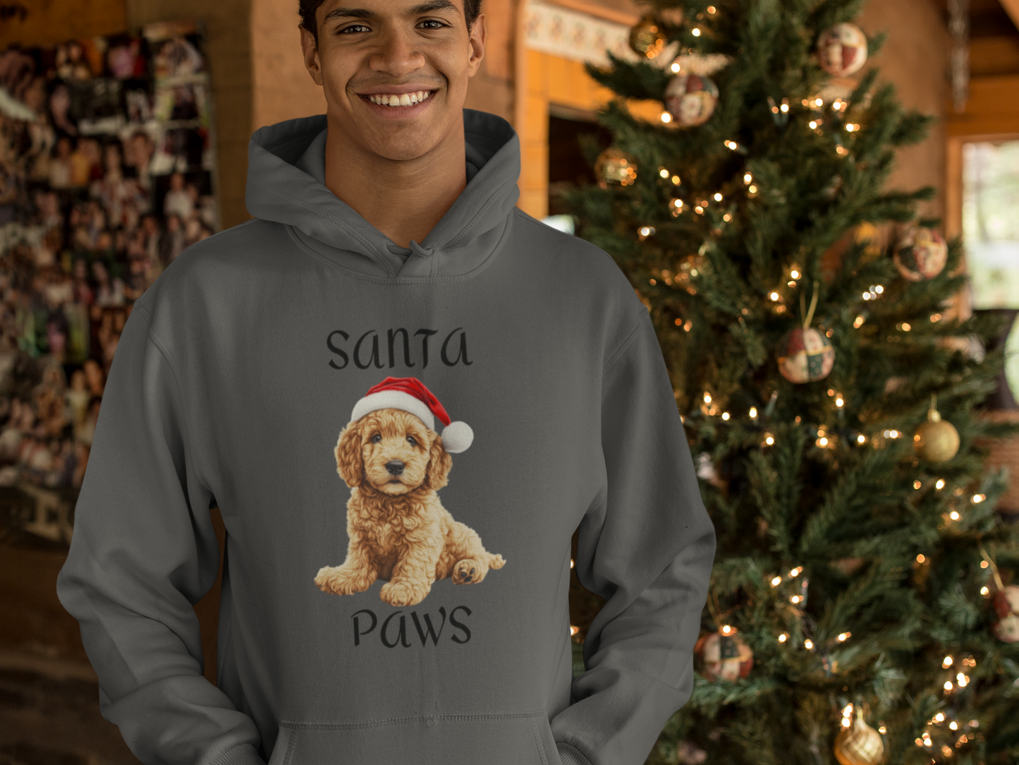 Santa Paws - Golden Doodle - Christmas Hoodie