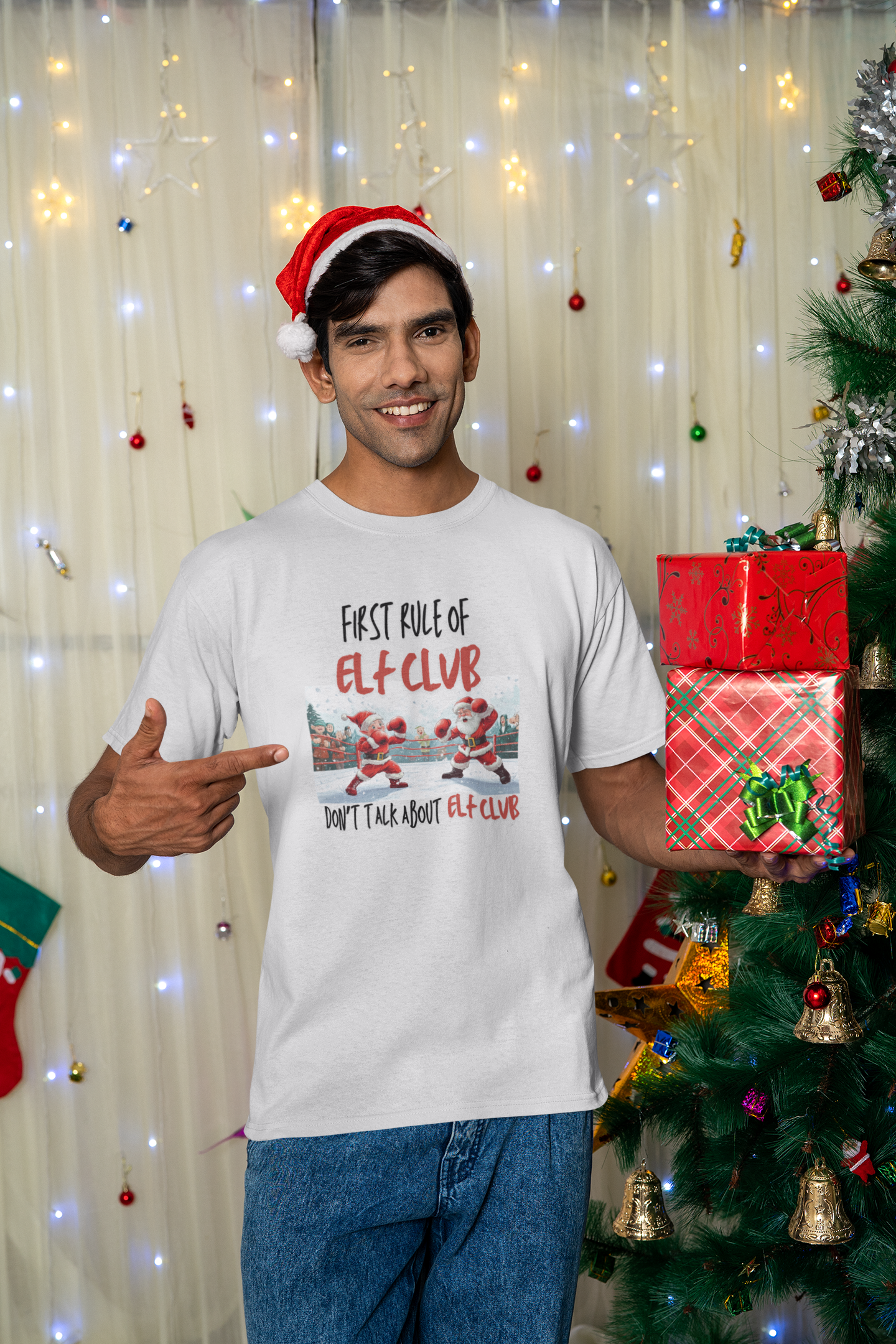 First Rule of Elf Club... - Christmas T-shirt