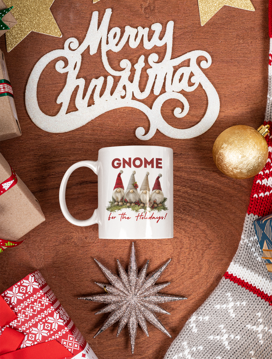 Gnome for the Holidays Ceramic Mug (Design A)