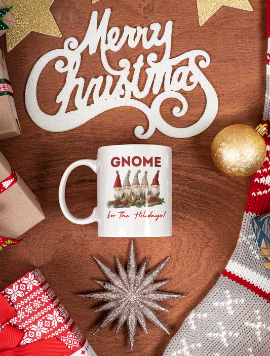 Gnome for the Holidays Ceramic Mug (Design C)