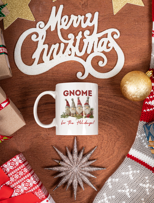 Gnome for the Holidays Ceramic Mug (Design D)