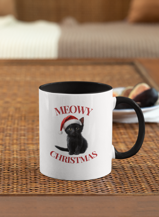 Christmas Cat Mugs - Meowy Christmas Bombay