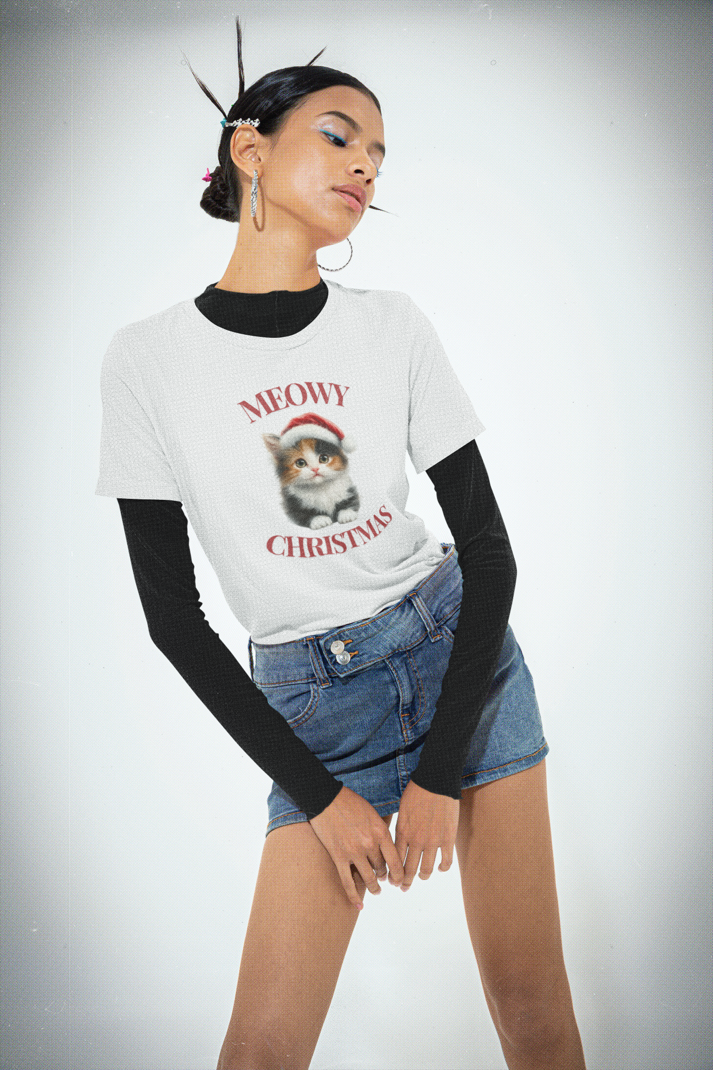 Meowy Christmas - Calico - Christmas T-shirt