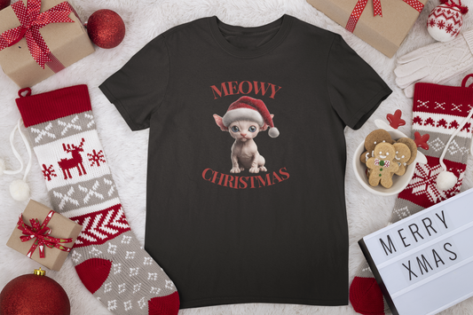 Meowy Christmas - Sphynx - Christmas T-shirt