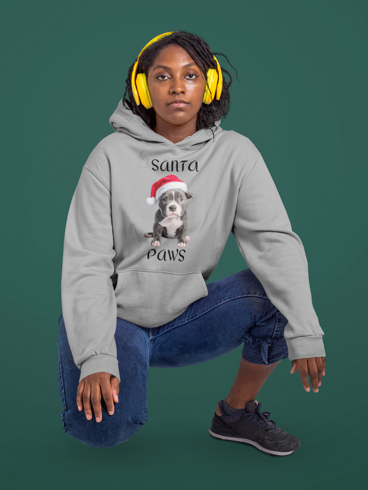 Santa Paws - Pit Bull - Christmas Hoodie