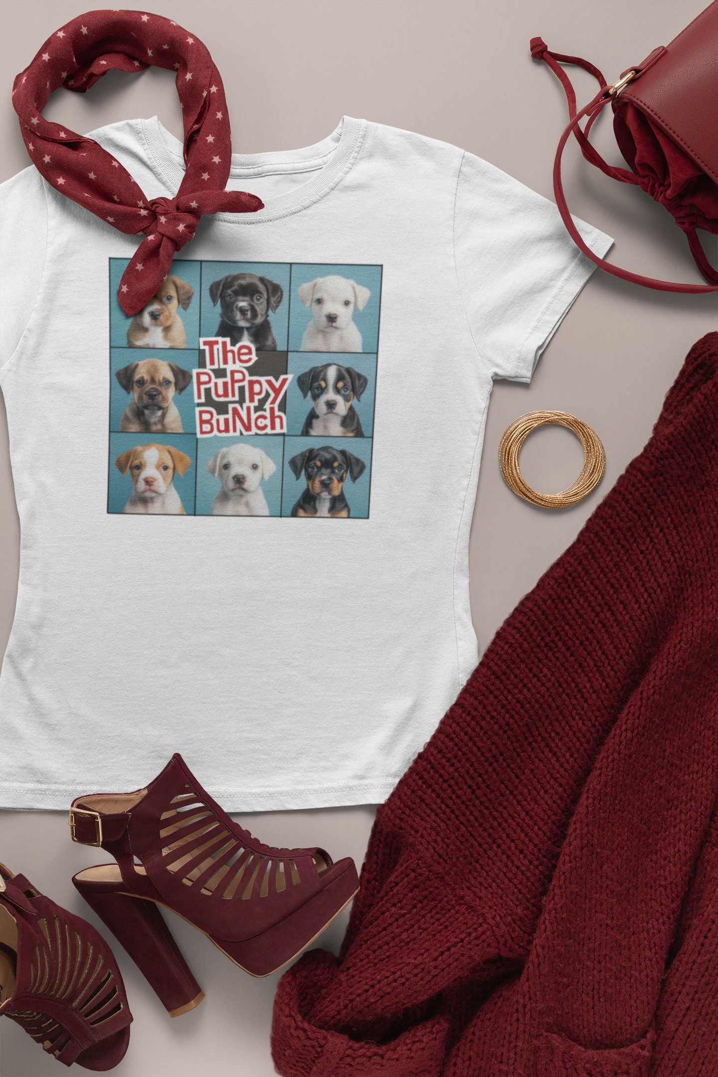 The Puppy Bunch - Retro T-shirt