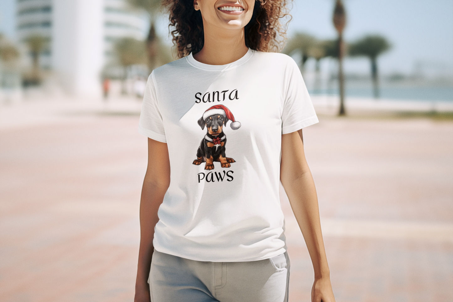 Santa Paws - Min Pin - Christmas T-shirt