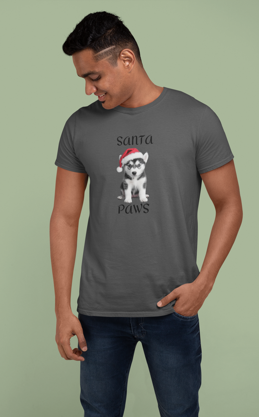 Santa Paws - Husky - Christmas T-shirt