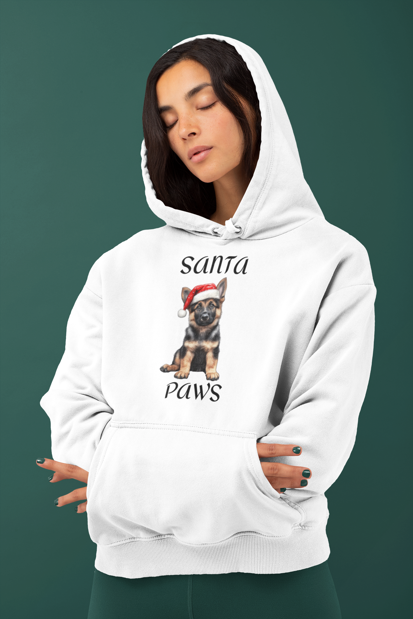 Santa Paws - German Shepherd - Christmas Hoodie