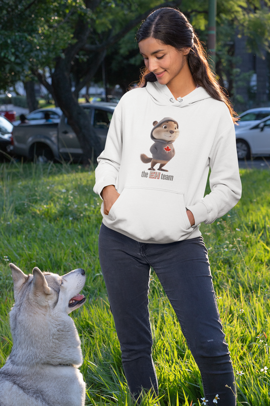 Hooded Sweatshirt - The 'Eh' Team Funny Canadian Beaver Design