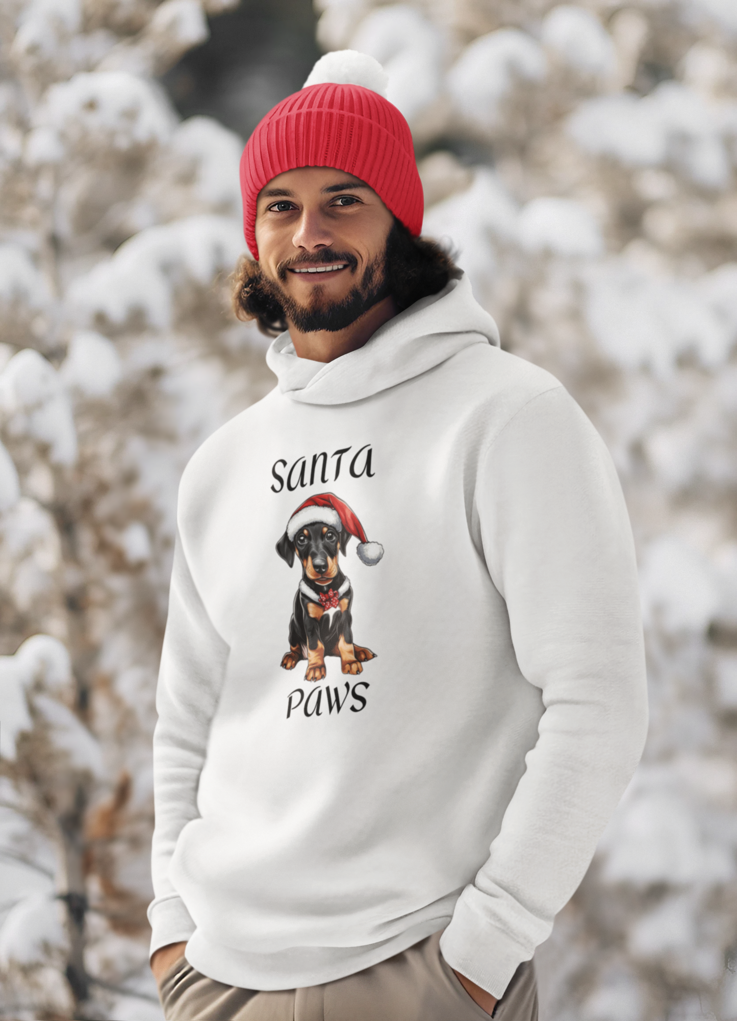 Santa Paws - Min Pin - Christmas Hoodie