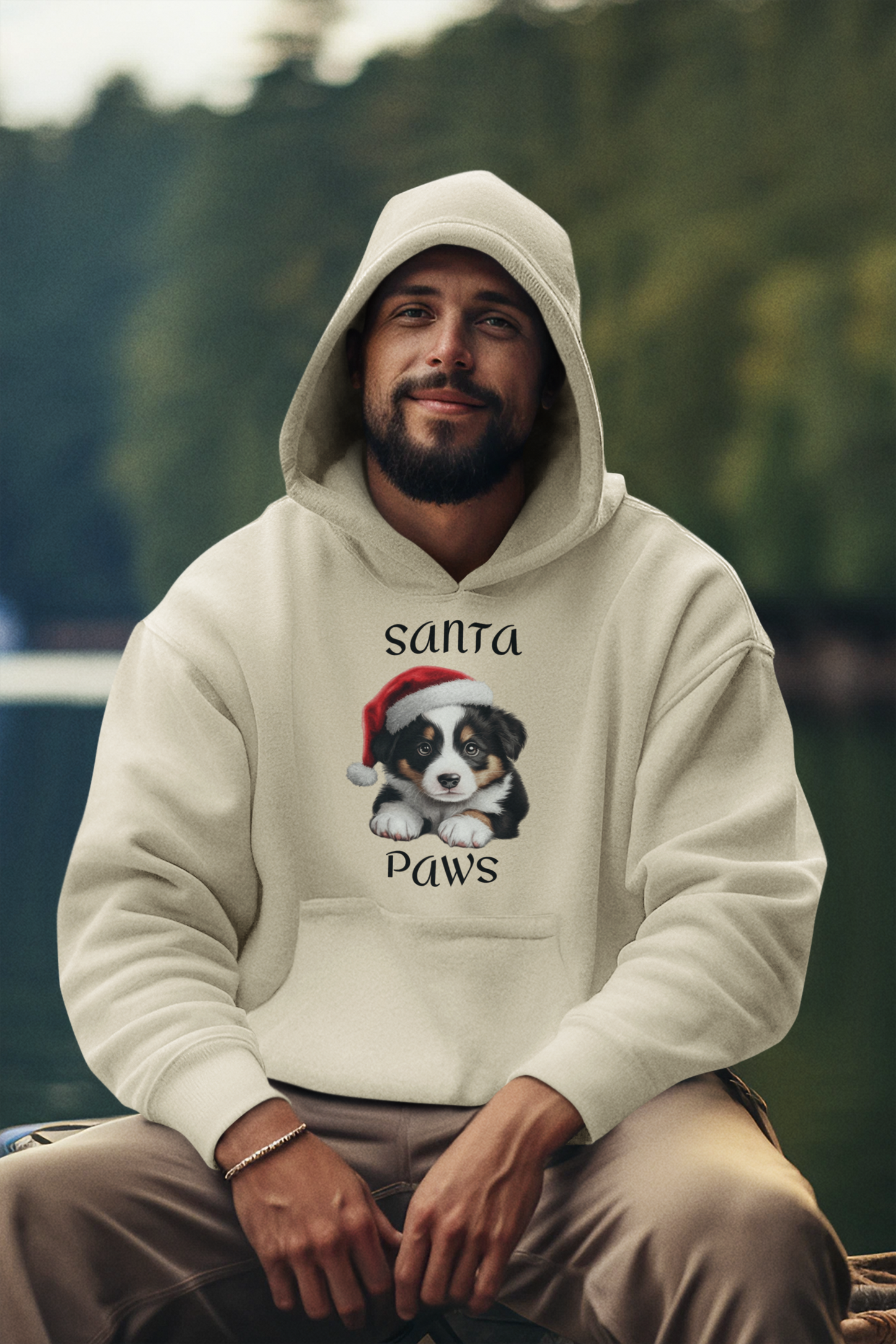 Santa Paws - Collie - Christmas Hoodie