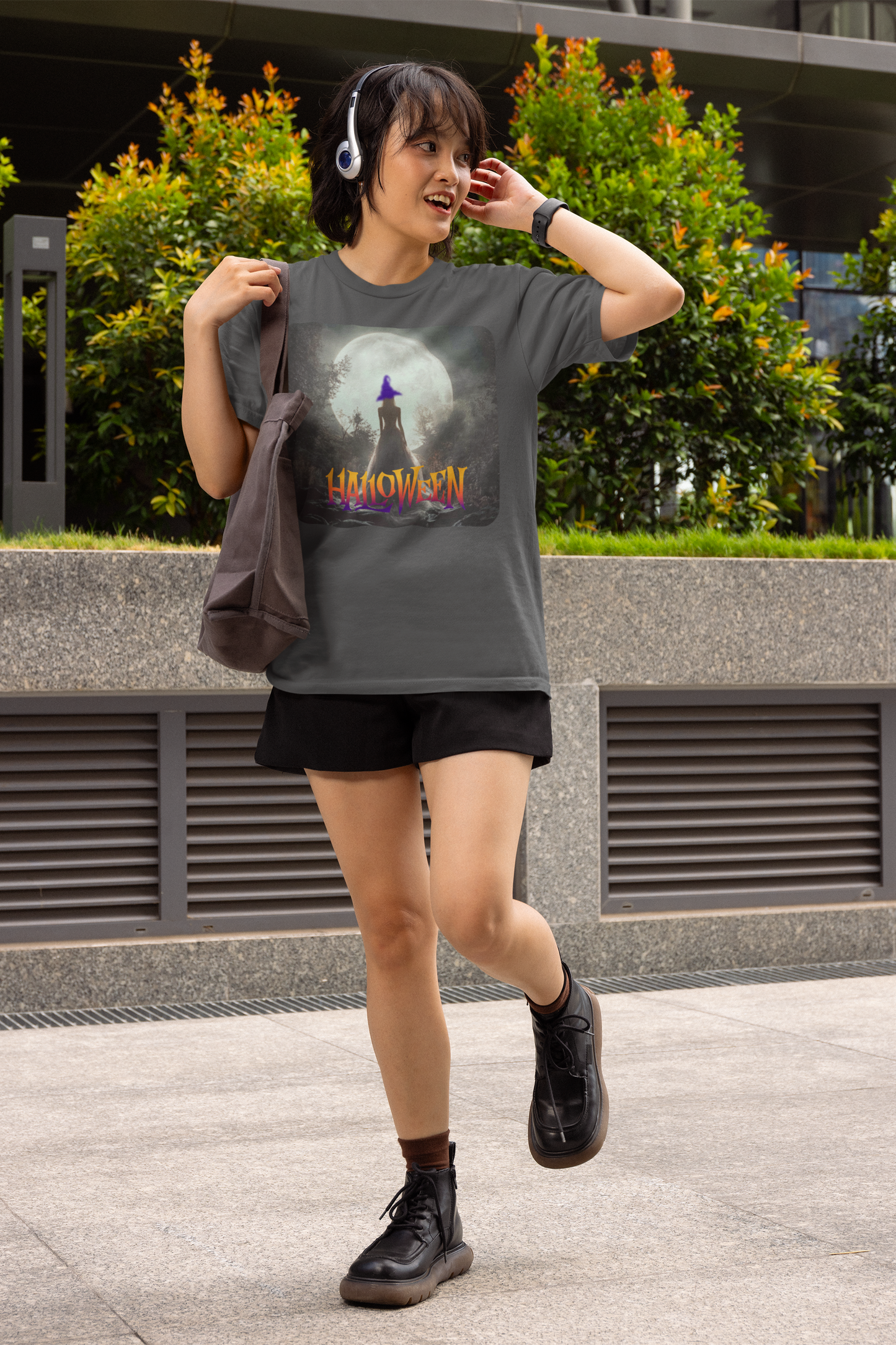 Halloween Witch & Moon T-shirt